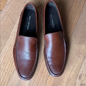 BRUNO MAGLI ITALY 9M SOFT BROWN LEATHER LOAFERS